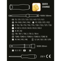 Końcówki wkrętakowe z uchwytem 1000V  50szt NEO 01-309